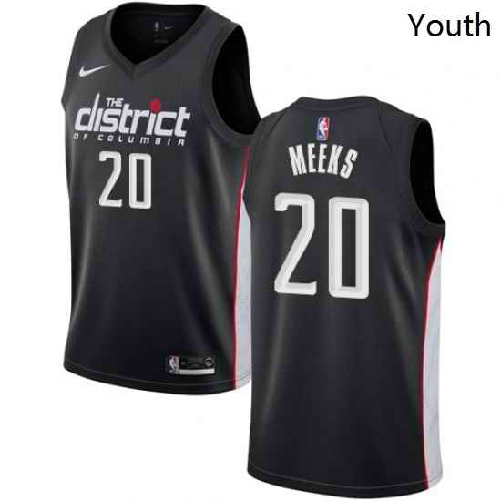 Youth Nike Washington Wizards 20 Jodie Meeks Swingman Black NBA Jersey City Edition